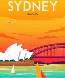 Australia Sydney City Poster paint by numbers