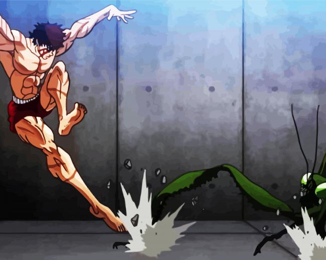 Baki The Grappler Fighting Mantis paint by number
