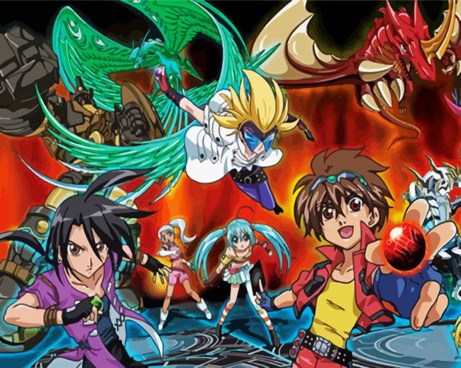 Bakugan Battle Brawlers Characters paint by number