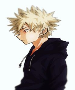 Bakugo Side Profile paint by number