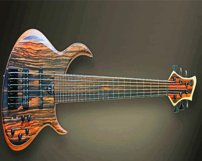 Bass Guitar paint by number