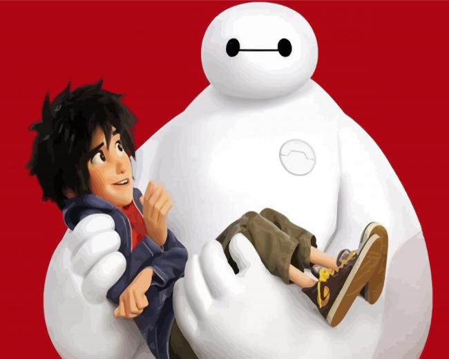 Baymax And Hiro Animation paint by number