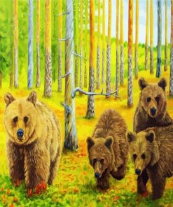 Bears Family paint by number