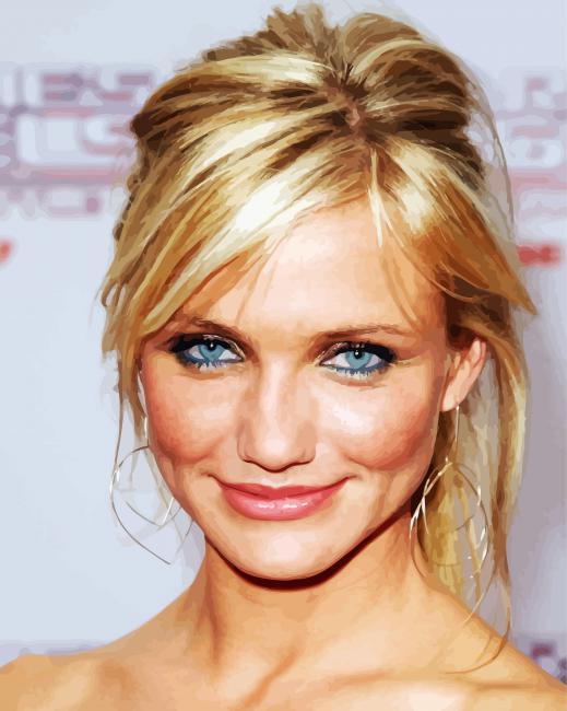 Beautiful Actress Cameron Diaz paint by numbers