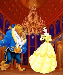 Beauty And The Beast Ballroom paint by number