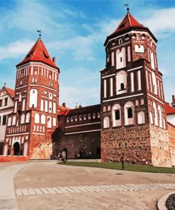 Belarus Mir Castle Complex paint by number