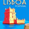 Belem Tower Portugal Poster paint by number