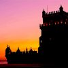 Belem Tower Silhouette paint by number