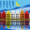 Bergen Norway Buildings paint by number
