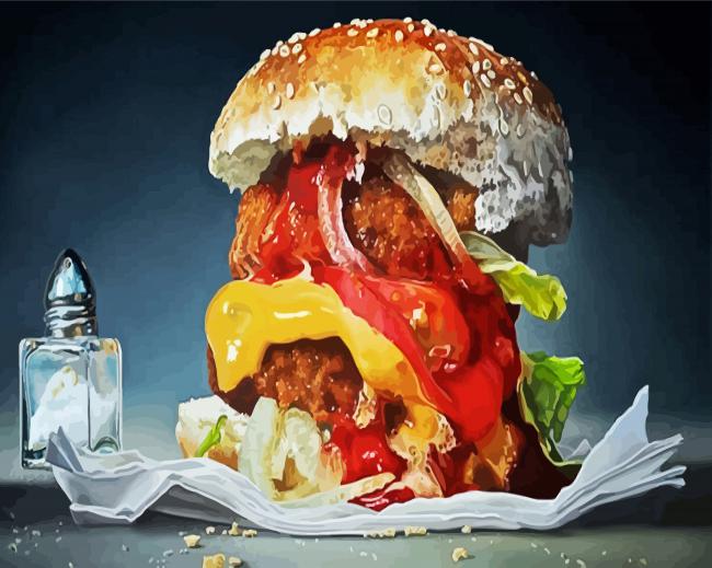 Big Burger paint by number