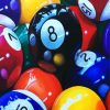 Billiard Game Balls paint by number