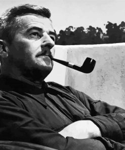 Black And White William Faulkner paint by numbers