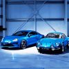 Blue Alpine Cars paint by number