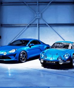 Blue Alpine Cars paint by number