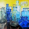 Blue Glass Bottles paint by numbers