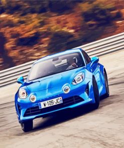 Blue Renault Alpine Car paint by number