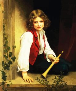 Boy With Flute paint by number