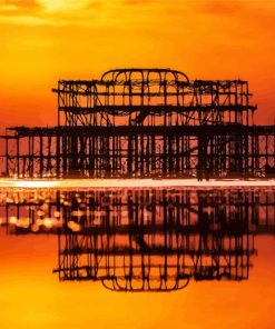 Brighton Pier Silhouette paint by numbers