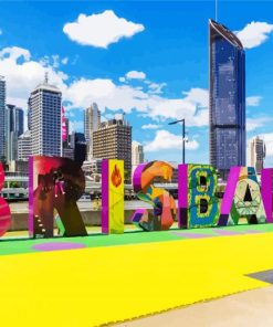 Brisbane City Art paint by numbers