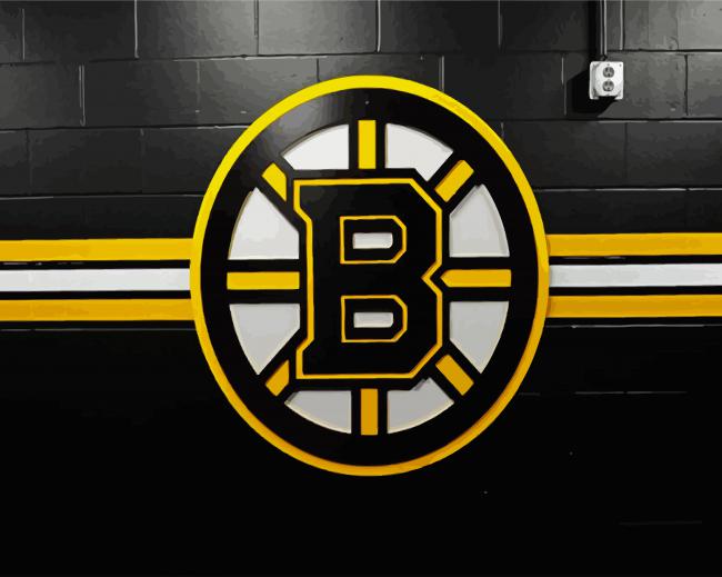 Bruins Ice Hockey Leam Logo paint by numbers