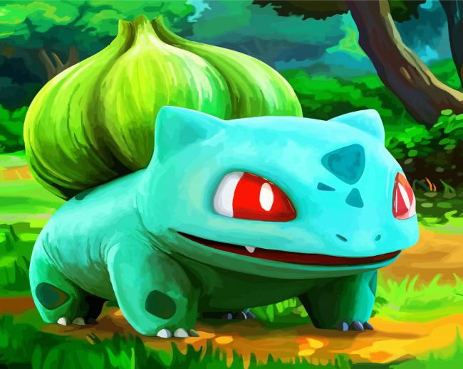 Bulbasaur Pokemon paint by number