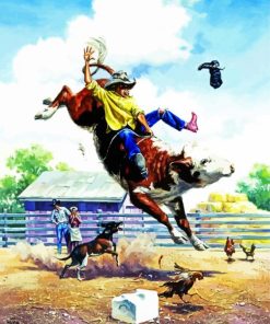 Bull Riding paint by numbers