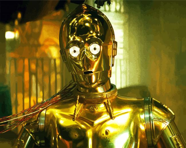 C3po Robot paint by number