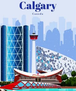 Calgary City Poster paint by numbers