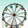 Cartoon Ferris Wheel paint by number