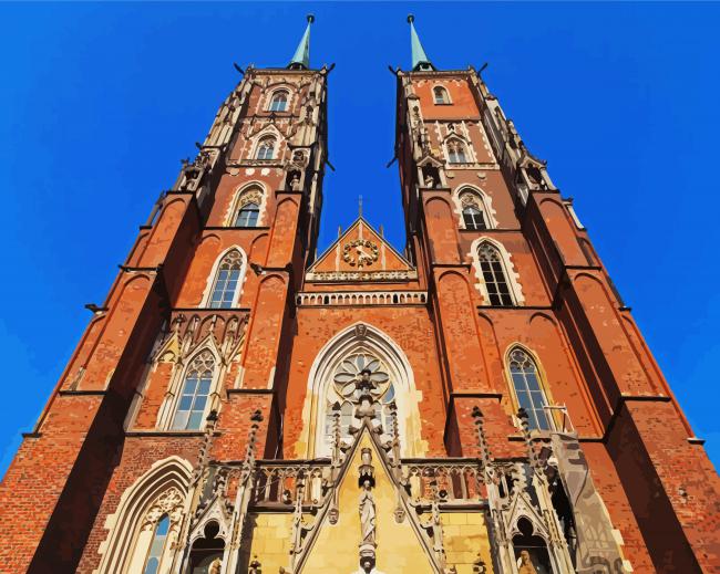 Cathedral Of St John The Baptist Wroclaw paint by number