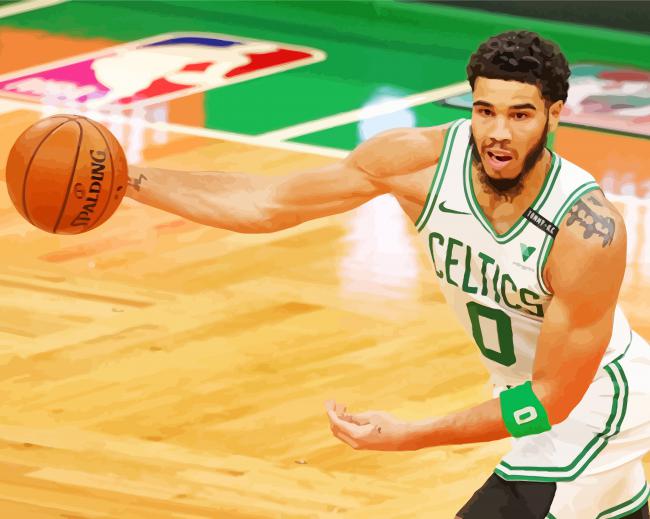 Celtics Jayson Tatum Player paint by numbers