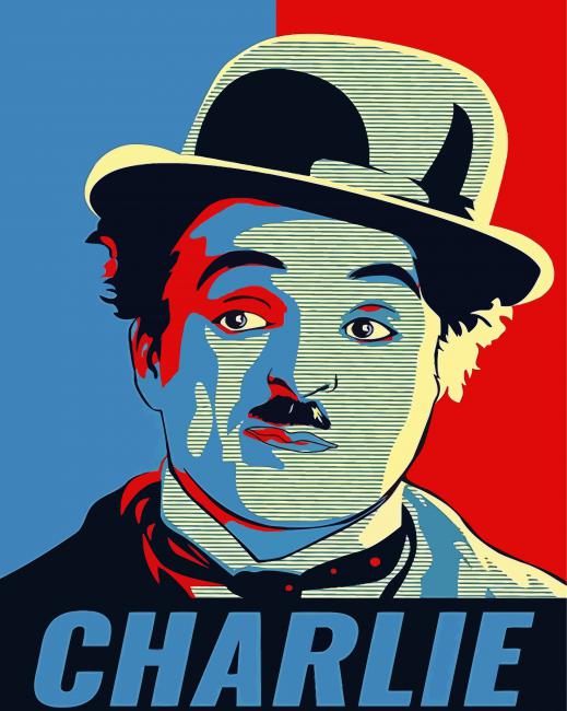 Charlie Chapline Poster paint by number