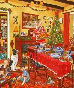Christmas Lunch Art paint by numbers
