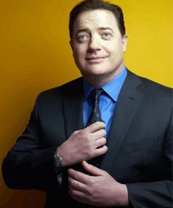 Classy Brendan Fraser Actor paint by numbers