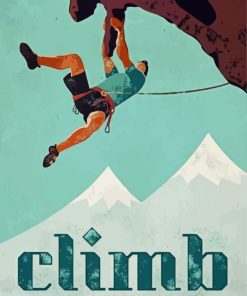 Climber Girl Poster paint by numbers