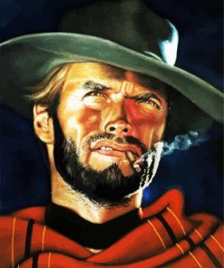 Clint Eastwood Actor paint by number paint by number