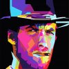 Clint Eastwood Pop Art paint by number