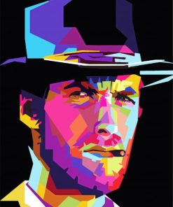 Clint Eastwood Pop Art paint by number