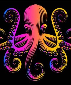 Colroful Octopus Art paint by numbers
