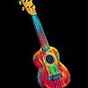 Colorful Ukulele Guitar paint by number
