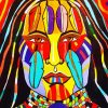 Colorful Indigenous Girl paint by number