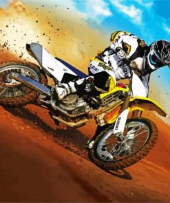 Cool Motocross paint by numbers