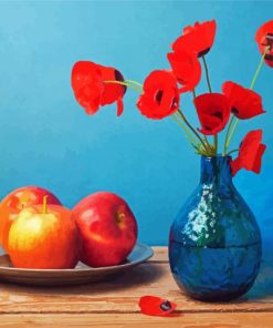 Coquelicot Poppies Vase paint by number