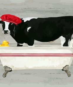 Cow In Tub paint by number