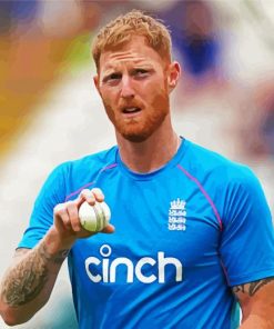 Cricketer Ben Stokes paint by number