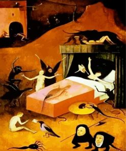 Death Of The Reprobate By Bosch paint by number