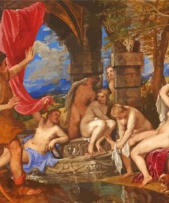 Diana and Actaeon By Tiziano paint by number