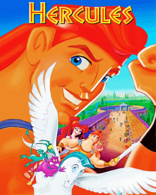 Disney Animation Hercules paint by number