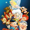 Disney Cartoon Pinocchio Characters paint by numbers
