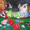Dogs Playing Craps paint by numbers